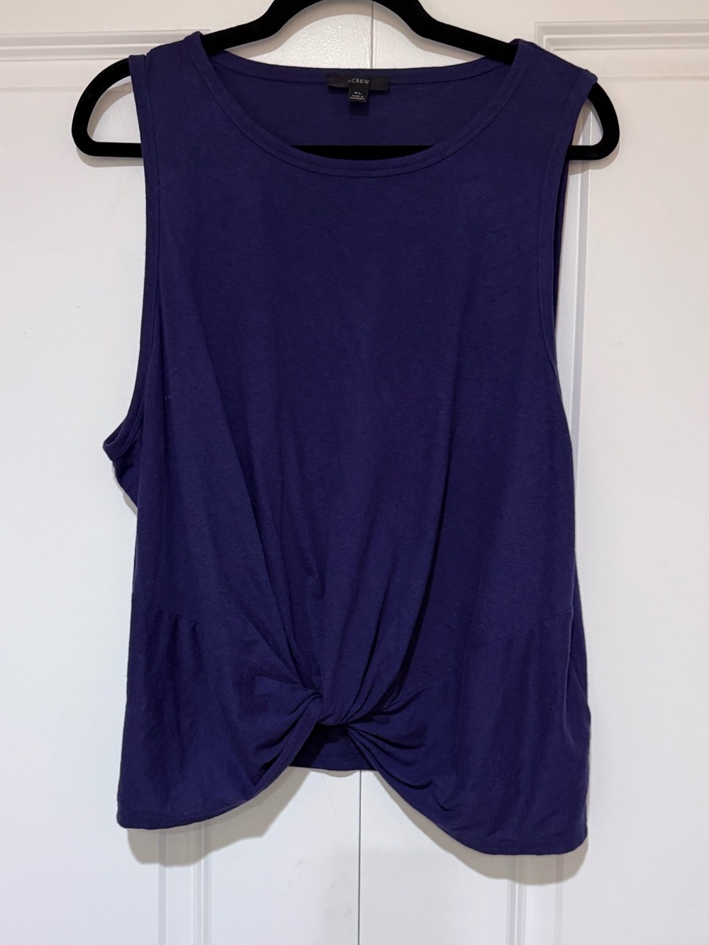 J. Crew NWOT Twist-Front Sleeveless Tank in Deep Purple. Cotton-Blend